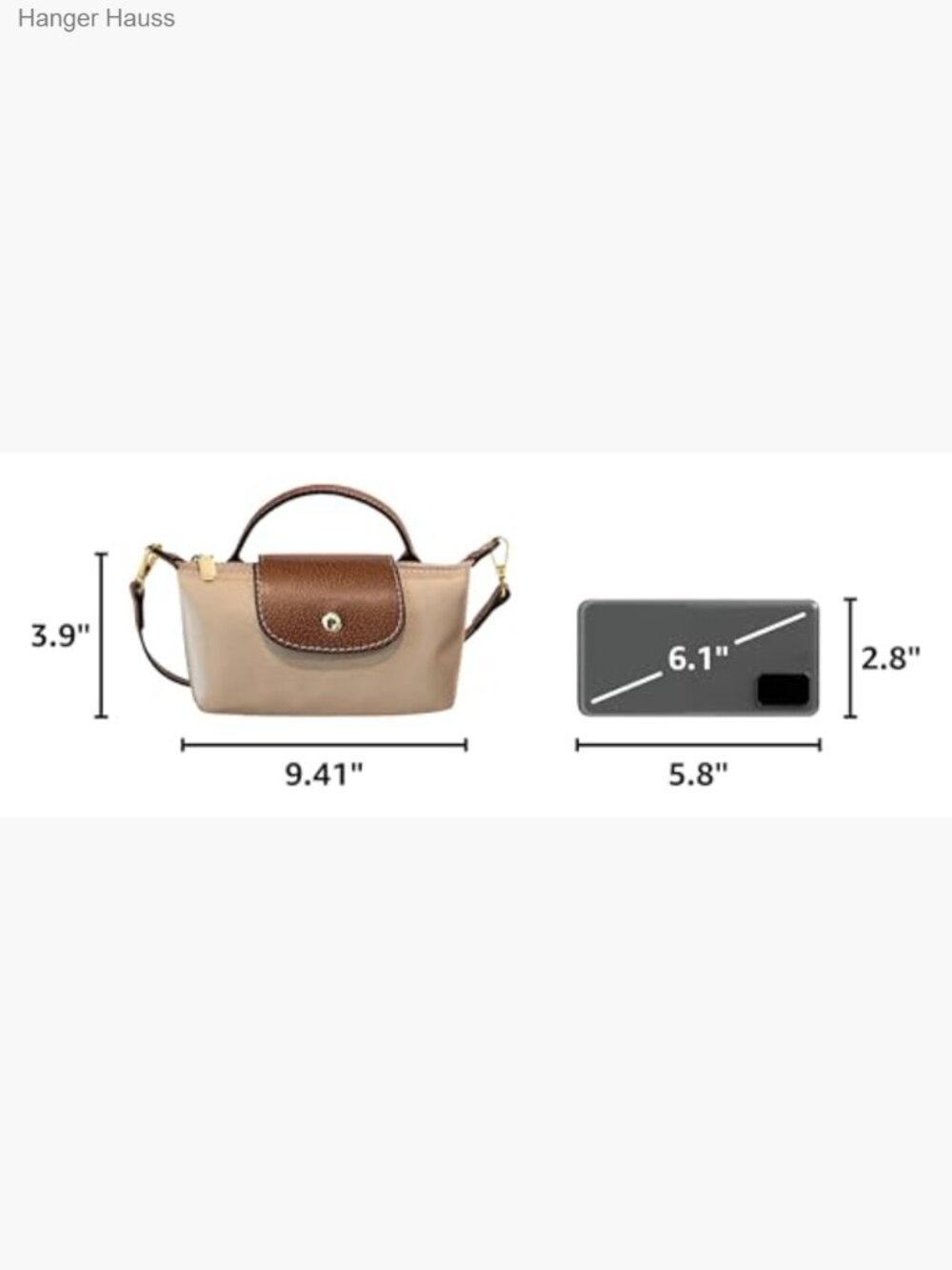Mini Crossbody Bag with Adjustable Strap, Shoulder Tote Purse for Women - Picture 3 of 7